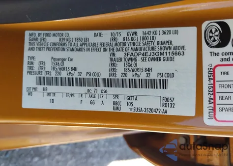 2016 Ford Fiesta Se from USA, damaged, VIN 3FADP4EJ3GM115663